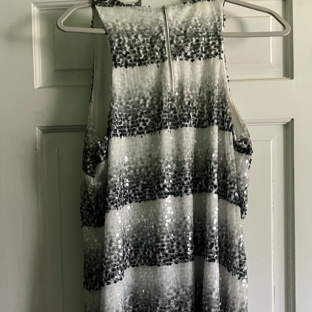 Worthington Black and White Sequin Tank Top